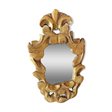 Small baroque gilded wood mirror.