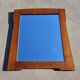 Art Nouveau wall mirror Vienna Secession in walnut frame