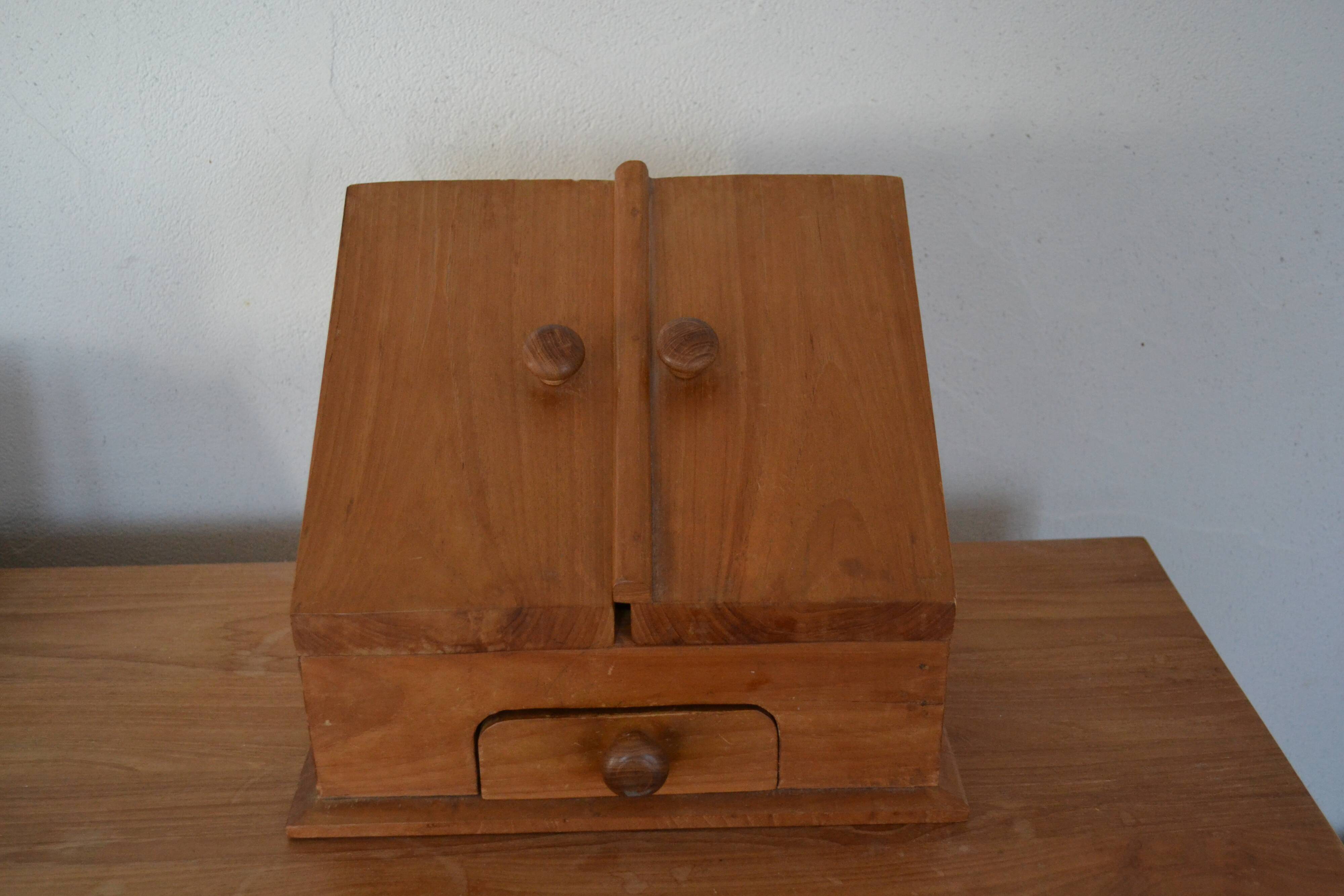 Wooden mail storage box