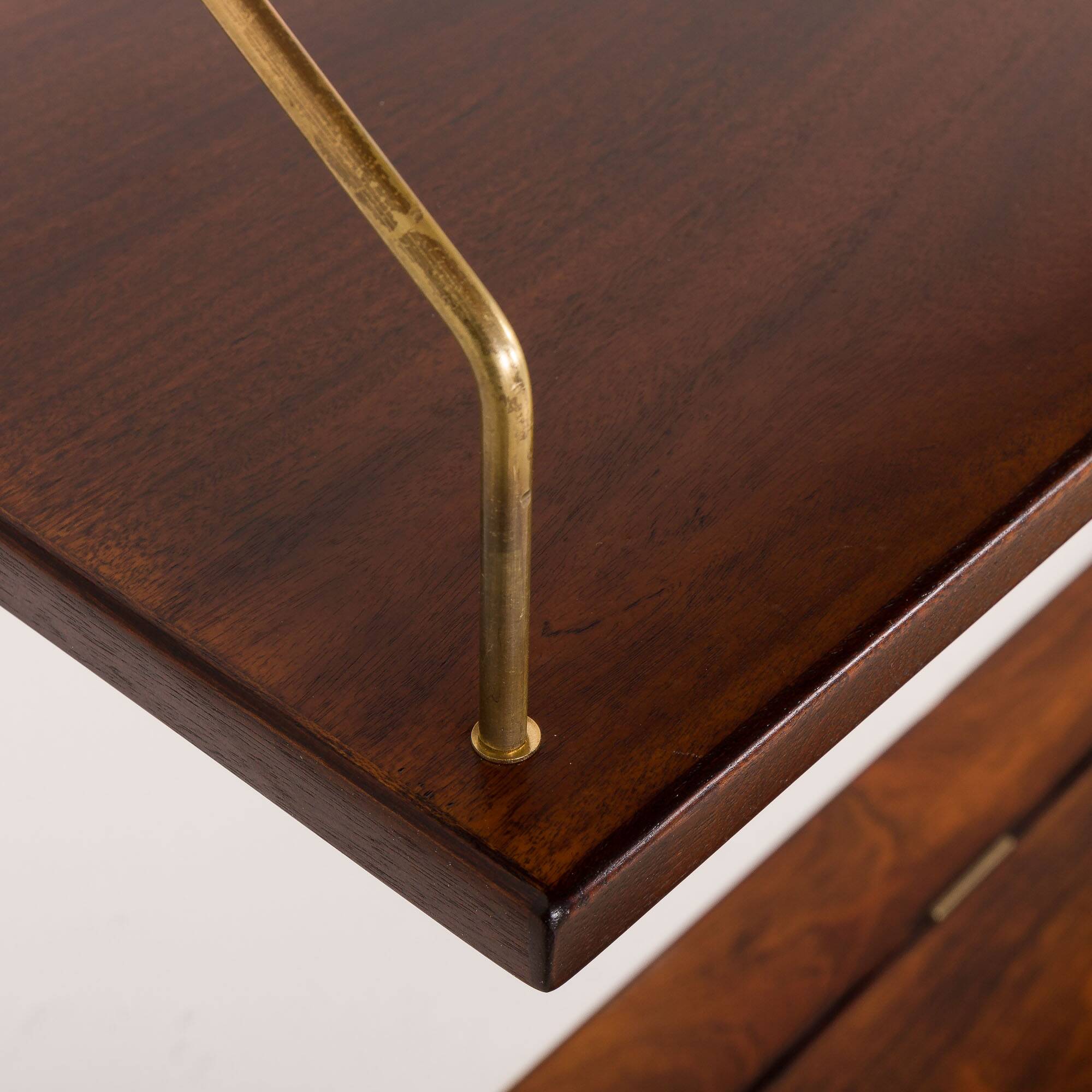Hansen and Guldborg rosewood wall unit with a desk, Denmark 1960s