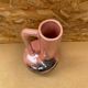Antique Pink Ceramic Vase Glazed Black Decor Vintage