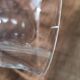 Set of 9 thick glass wine glasses faceted hexagonal foot