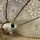 Lace and wood pendant lamp