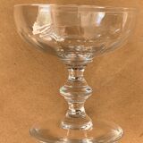 Pair of old crystal champagne glasses