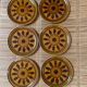 6 small plates Longchamp Squirrel and brown palmettes