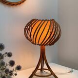 Rattan table lamp