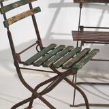 Antique outdoor folding chairs (c.1920). Set of 4 pieces #33
