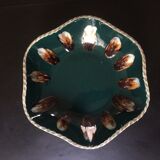 Scarified free-form tripod ceramic cup 50s /60