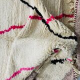Handmade pure natural wool rug size 140 x 260 cm