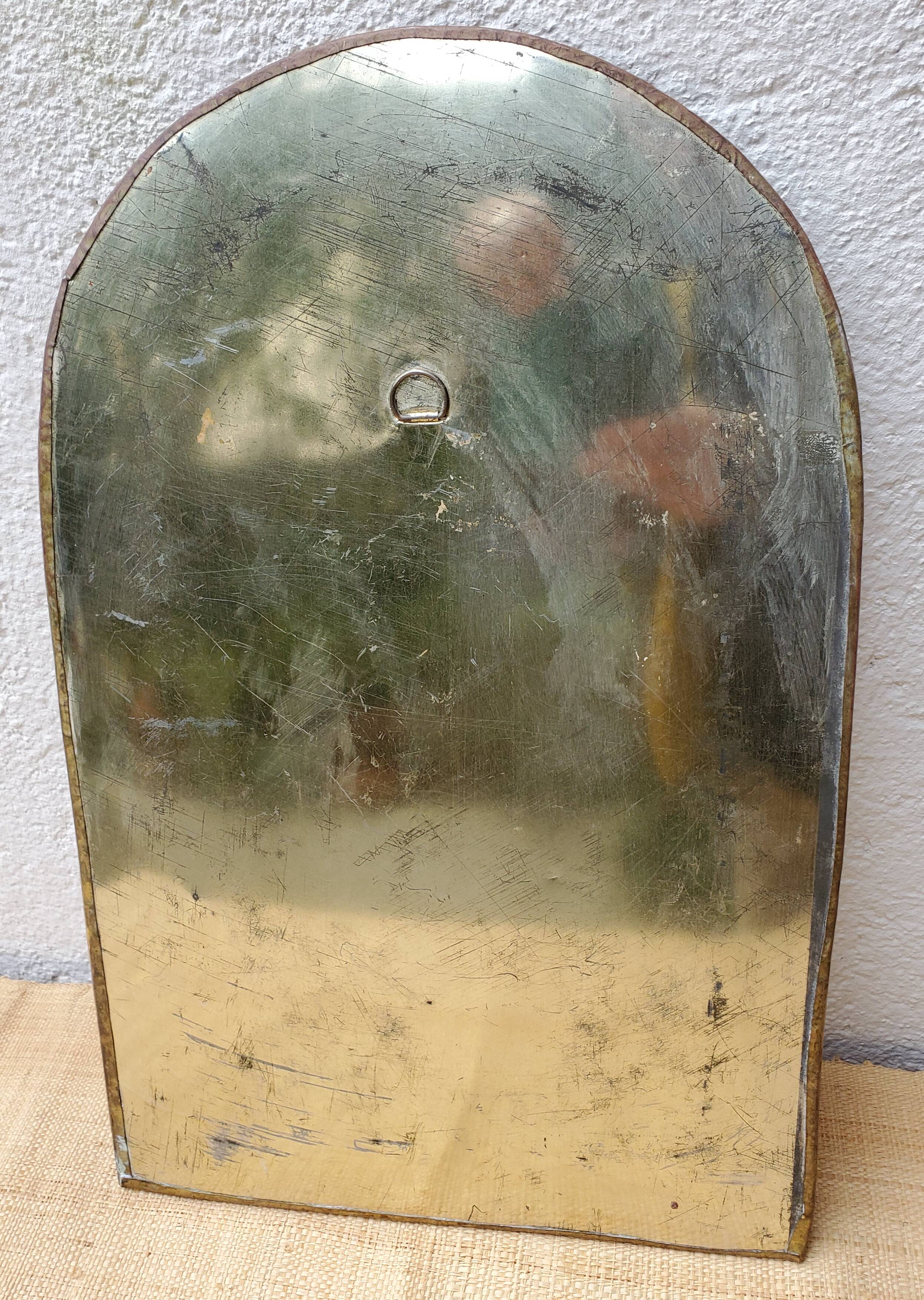 Brass mirror 45x29cm