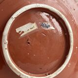 Raised dish, ceramic plate with blue and white patterns.