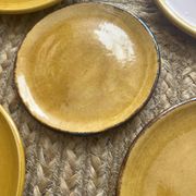 5 assiettes en céramique années 60, style Biot