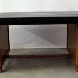 1950 oak table on black