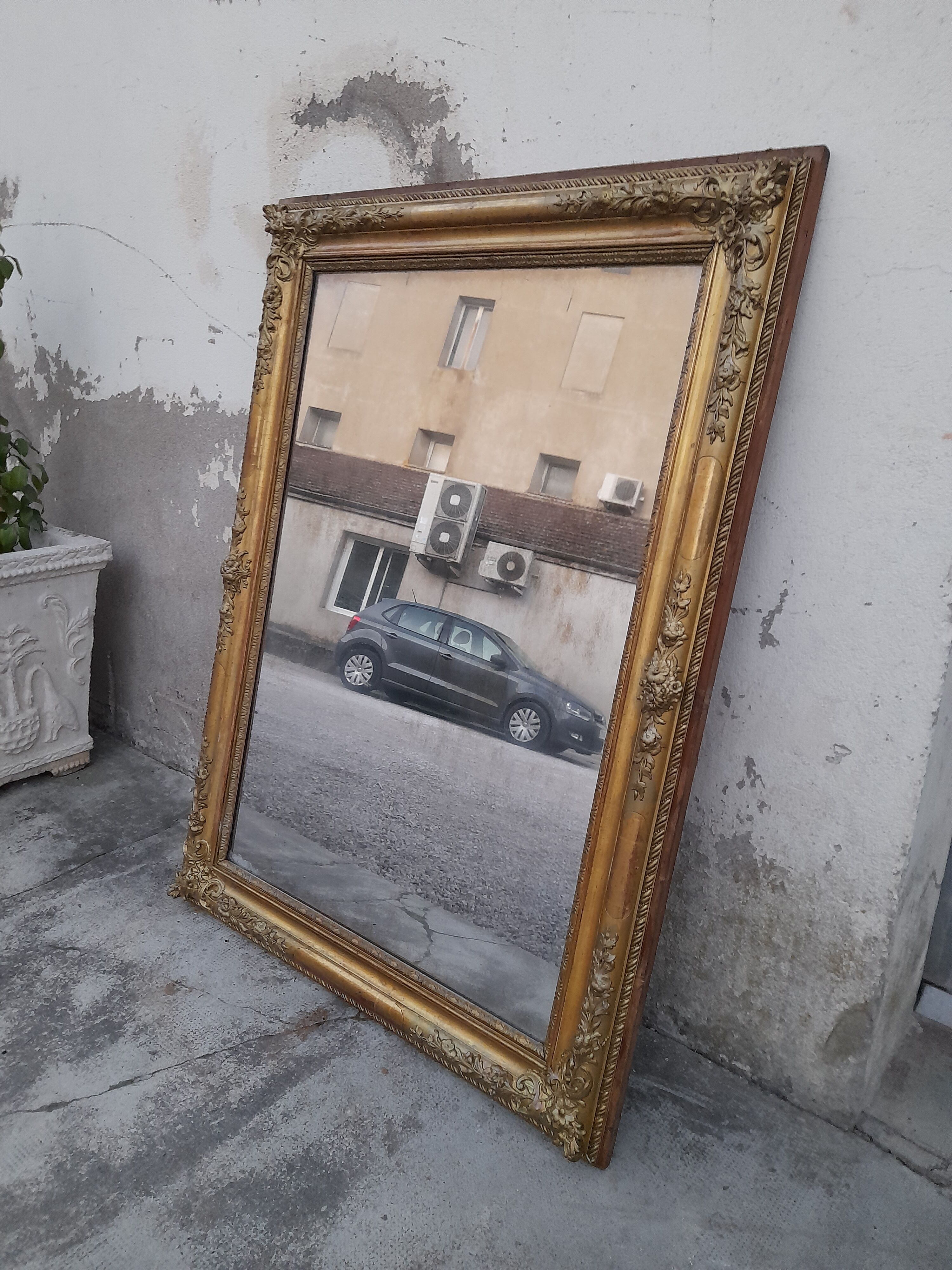 Miroir doré époque restauration 125x92