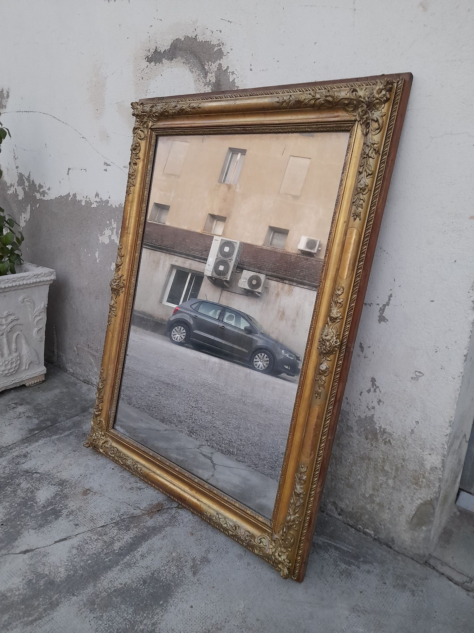 Miroir doré époque restauration 125x92