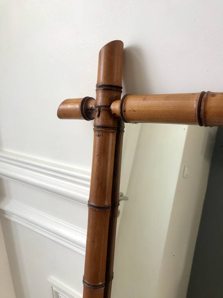 Barber mirror style bamboo XXth