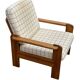 Vintage armchair set of 2 pinewood pine 70s design