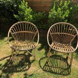 Rattan armchairs