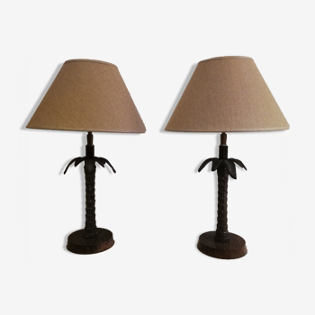 Metal palm lamps
