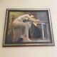 Original French figurative painting from the 70s signed Marais