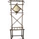 Art Deco, coat rack with bamboo mirror, diamond shape, around 1930.