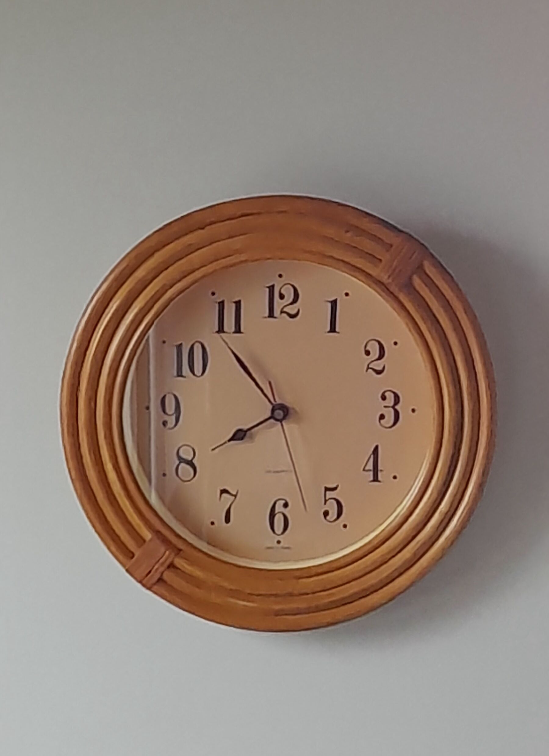 Rattan clock