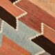 Tapis Kilim vintage, motif géométrique en zigzag dans des tons terreux et pastel