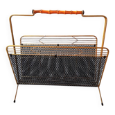 Perforated metal magazine rack 1950