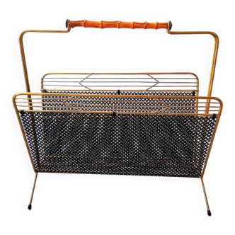 Porte revues en métal perforé 1950