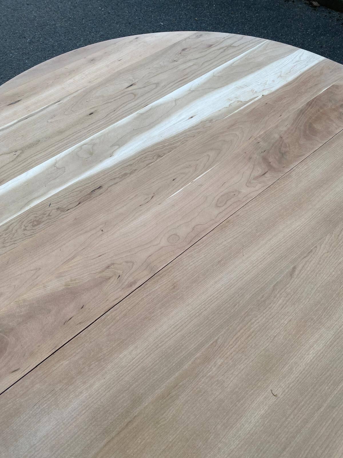 Large round extendable Louis Philippe 19th century dining table, renovated, 250cm