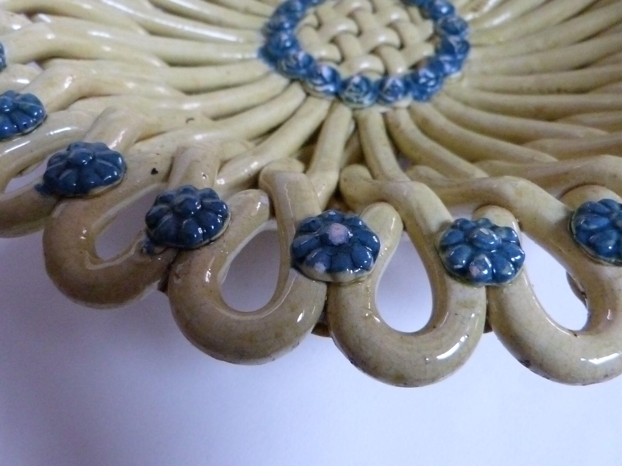 woven ceramic cup signed Foucard Jourdan Vallauris 1950