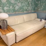 Cassina Myworld leather large model sofa and pouf