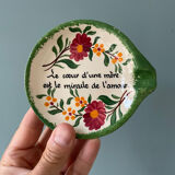 Vintage Gabriel Fourmaintraux ashtray, Desvres