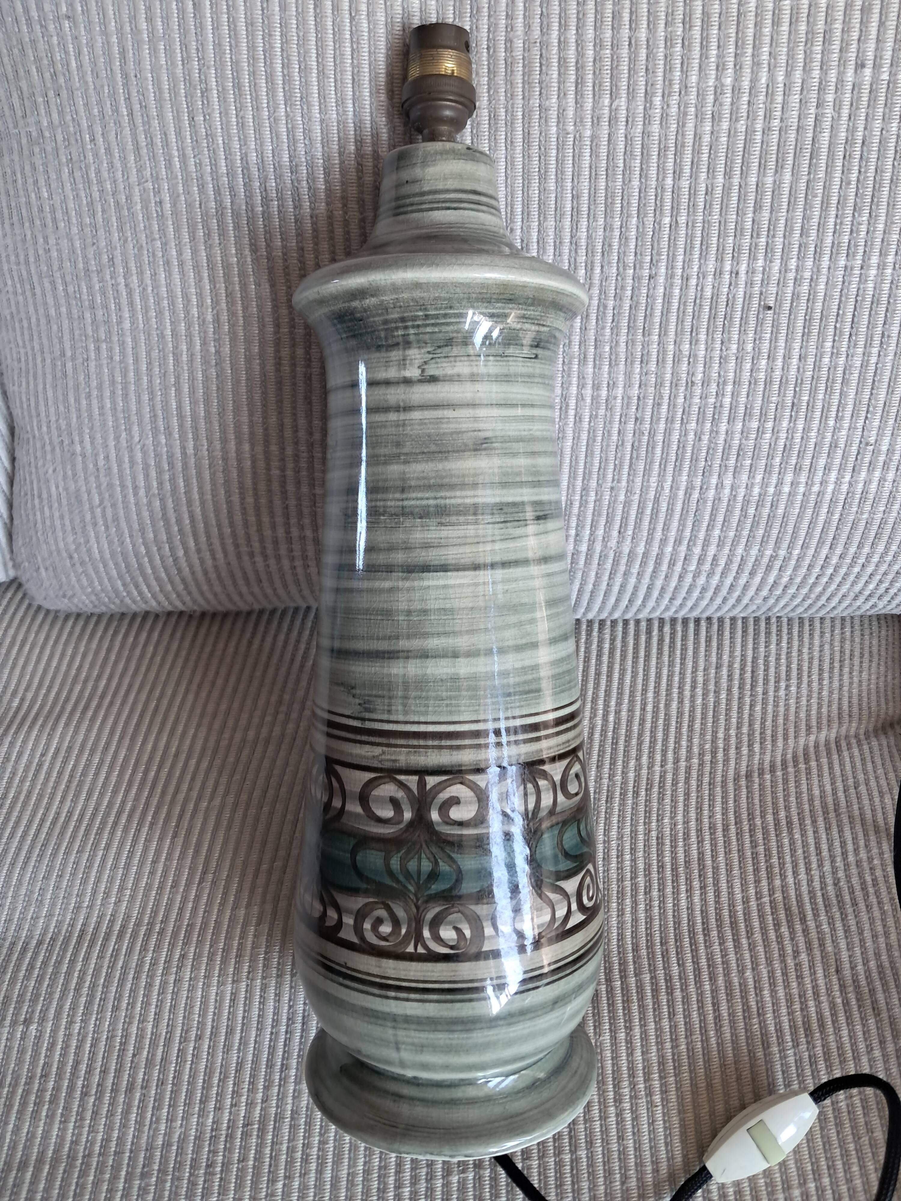Large vintage ceramic lamp from Jersey