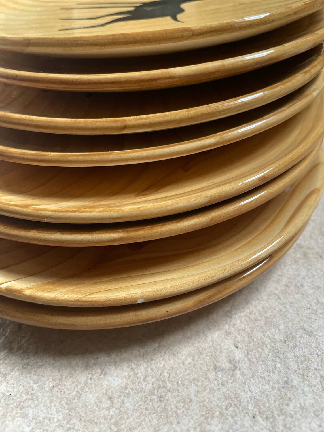 Set of 8 vintage Vallauris dessert plates