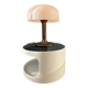 Brown and white Space Age Mid-Century mushroom table lamp
