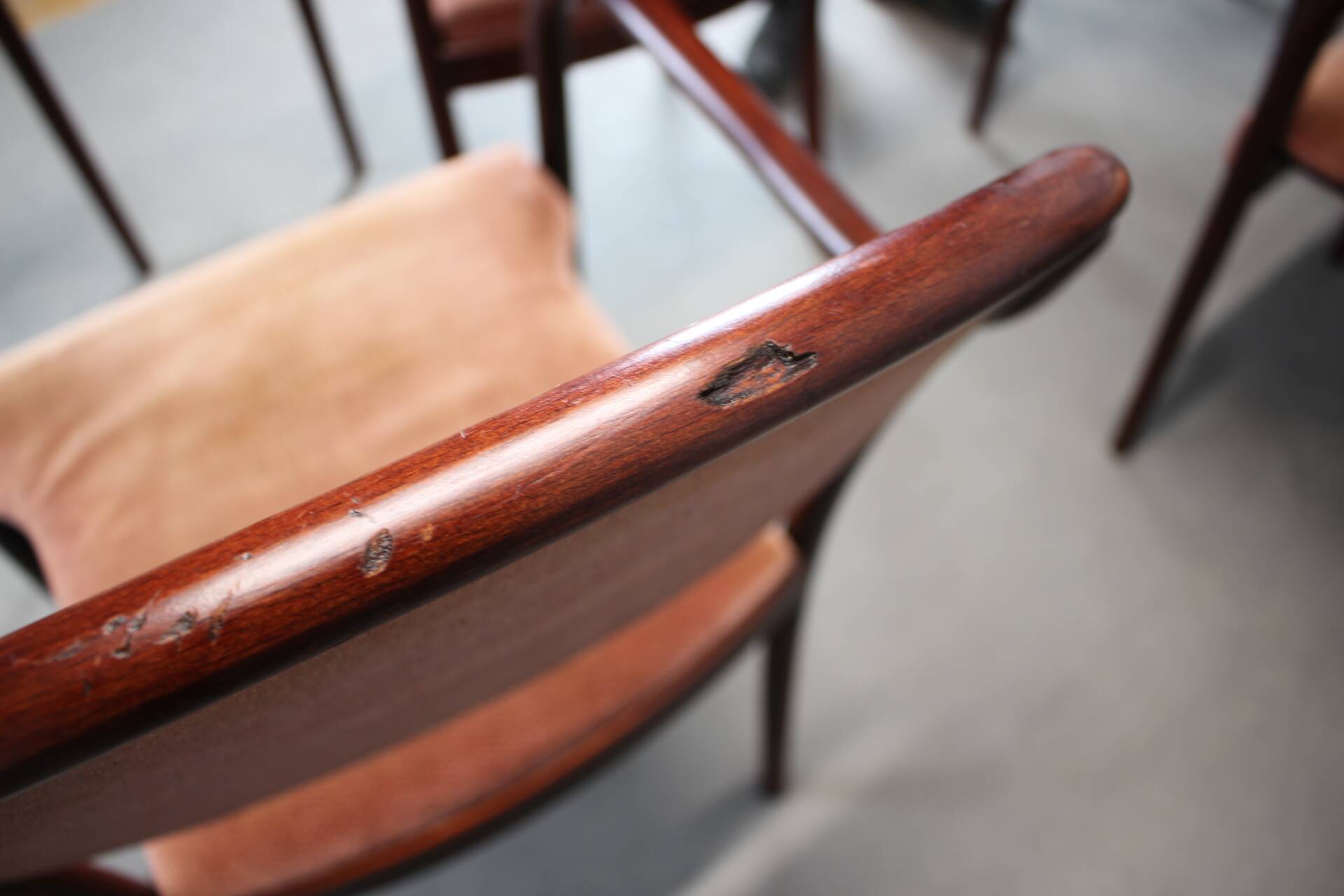 Set of six Thonet armchairs in bent wood, Vienna, Austria, 1991