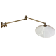 Brass and opaline art deco swing swivel wall lamp