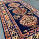 Vintage Kamseh Rug 190x137 cm, medium, Tribal oriental Carpet truly Shabby Chic