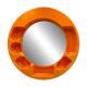 Miroir mural orange style Space Age avec étagères intégrées, années 1970