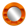 Miroir mural orange style Space Age avec étagères intégrées, années 1970