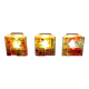 3 x Raak coloured glass wall sconces lamps Willem van Oyen