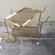 Rolling dessert brass removable tray 70s