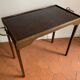 Folding table top in wood and tuya burl, 1930/40, brand "Platotable"