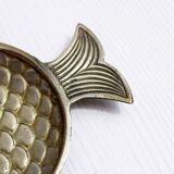 Vintage brass fish-shaped pocket tray
