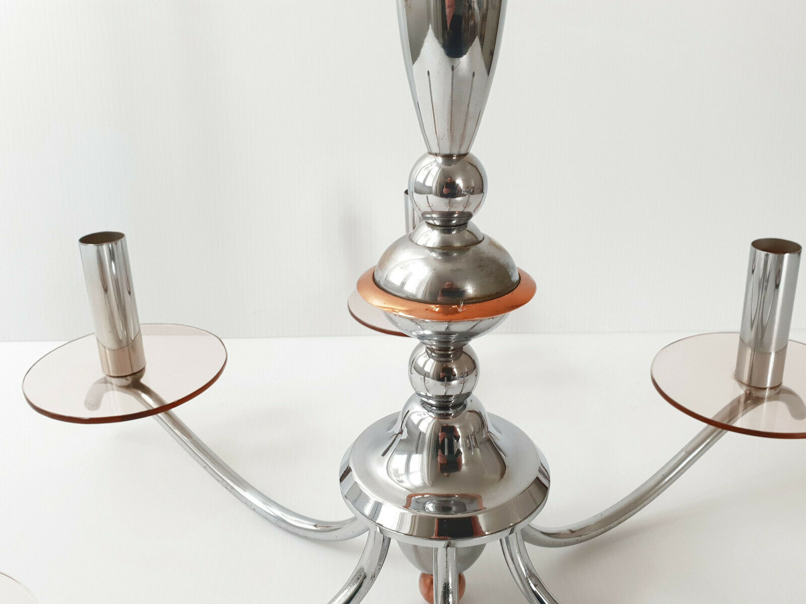 Lustre art déco vintage 1930 chrome