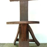 Regionalist wooden tripod chair