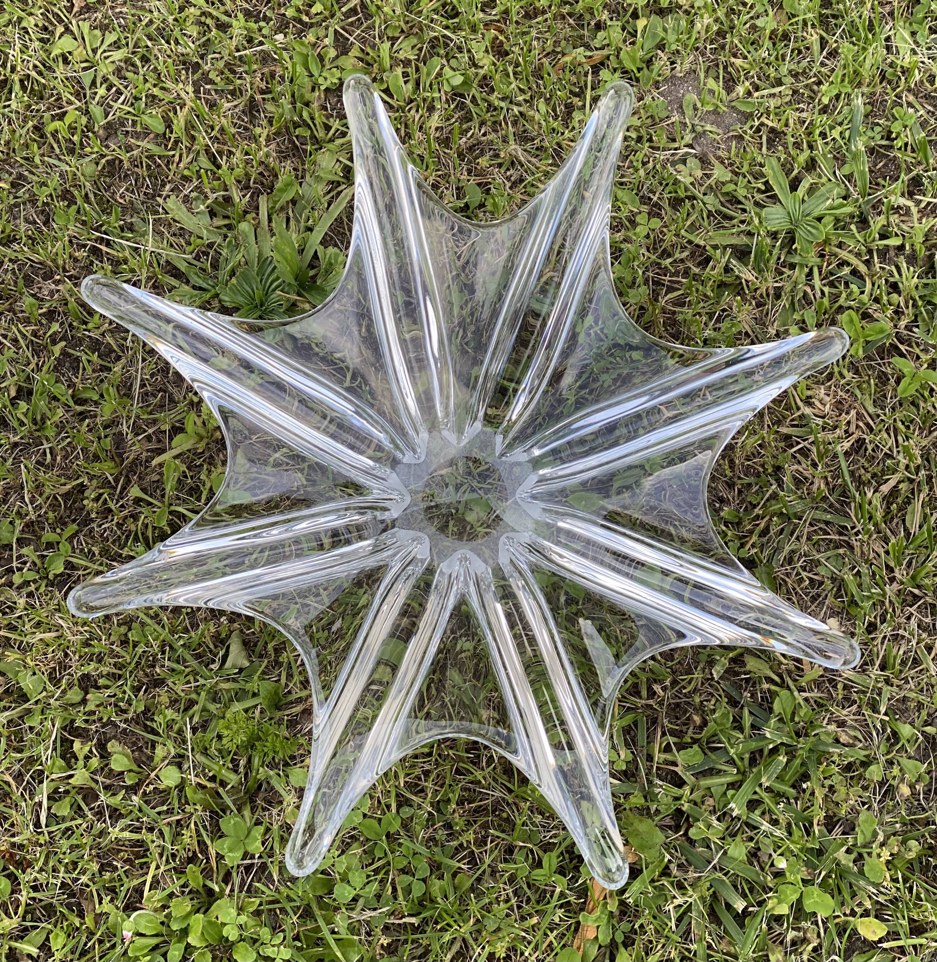 Baccarat crystal star cup vintage centerpiece 1960