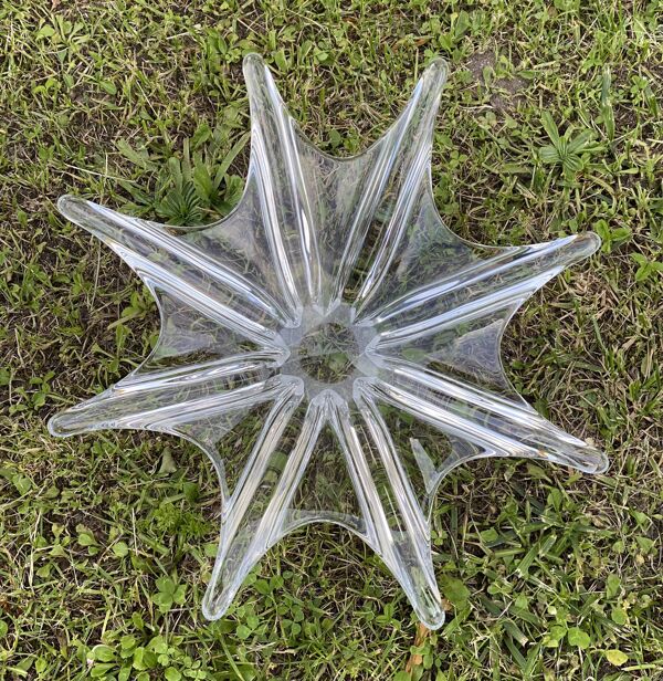Coupe étoile cristal baccarat centre de table vintage 1960
