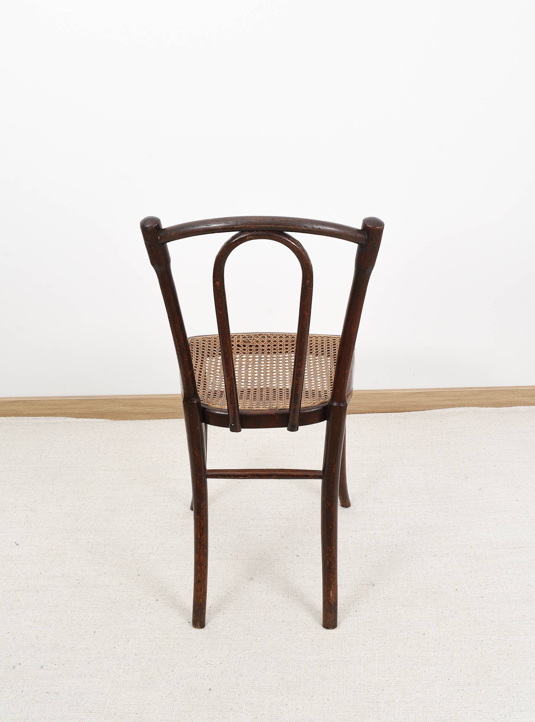 Old cane bistro chair
